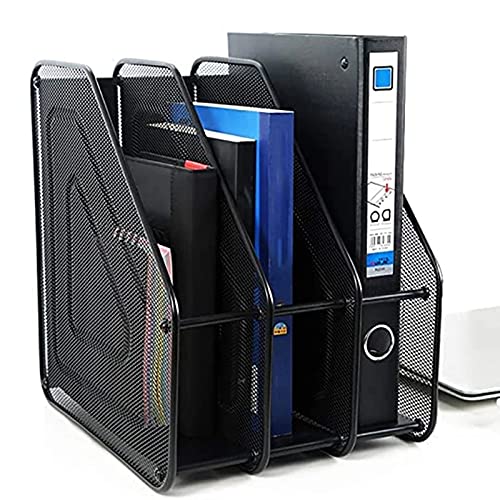 UHRLGHS Magazine Rack File Magazine Folder Holder File Rack Magazine Rack Office Storage Box Desktop Metal File Holder Office Desk A4 File Storage Box School Office Family File Storage File Organizer