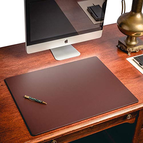 Dacasso Classic Leatherette Mat Desk pad, 24 x 19, Chocolate Brown (P3427)