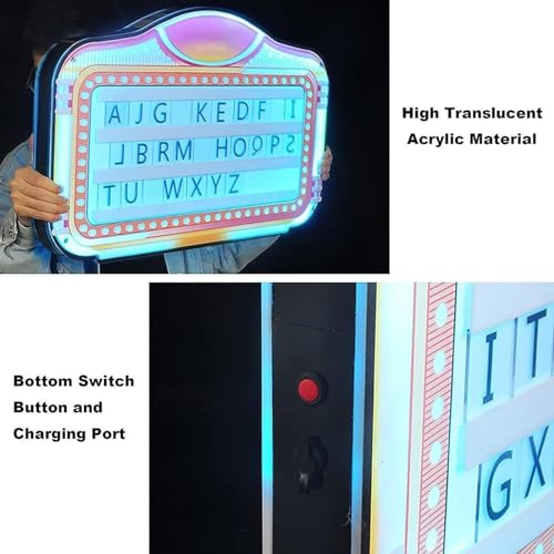 Dfdieratve LED Club Bottle Presenter, Color Letter Billboard, Bottle Presenter for Night Club, Hand Holding Luminous LED Presenter, Perfect for Club, Night Club, Party, Bar