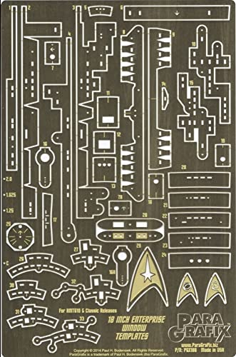 BIBNY 1/650 Paragrafix 18 Inch Enterprise Window Templates Set PGX188