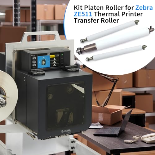 P1112750-039 Kit Platen & Pinch and Peel Rollers for Zebra ZE511 RH & LH Thermal Printer 4-Inch (1set,Includes one of Each)