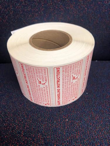 Aquos Food Safe Handling Instruction Labels for Meat | 2.25" x 1.125" Informational Food Safety Labels | Strong Adhesive Rolls | 1000 Labels Per Roll | Made in USA (20 Rolls)