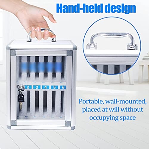 12/24/36 Bit Aluminum Alloy Pocket Chart Cell Phones Storage Cabinet for Cell Phones, Wall-Mounted with A Locked, Can Be Carried by Hand for Classroom Office Factory