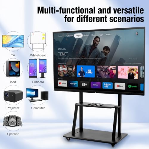 75" 4K Interactive Smart Whiteboard, Touchscreen TV, Digital Whiteboard for Office & Classroom - Android & Windows Dual System, Wireless Screen Sharing for Meetings & Teaching - Wall Bracket Included