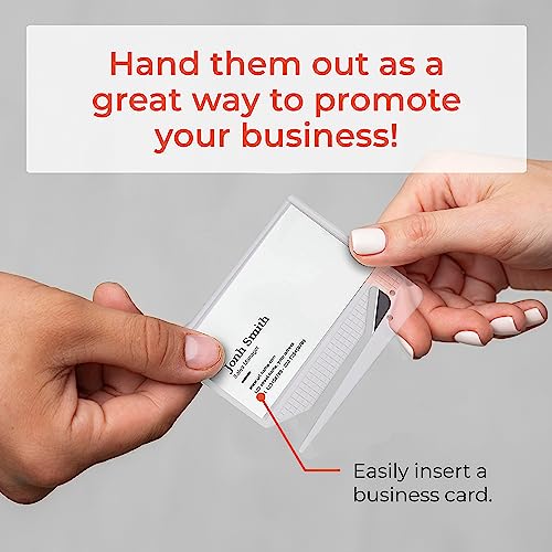 Promotional Business Card Letter Openers, Clear, 100 Pack
