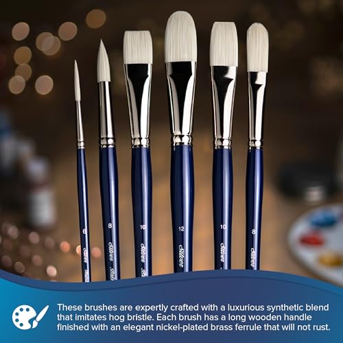 Silver Brush Limited Bristlon Variety Oil Paintbrush Set, 5pc