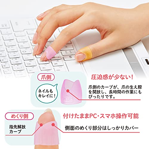 Plus KM-401CR 35-863 x 2 Paper Turning Finger Sack, Ring Type, Mecricco Catch, Small, 50 Pieces