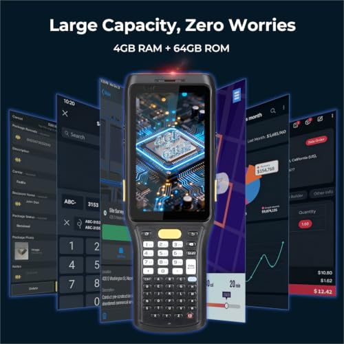 MUNBYN MC011 Cold Chain Barcode Scanner, Android 13 Rugged Handheld PDA with Intelligent Anti-Fog Heating, Removable 5400mAh Low-Temperature Battery, Works with Zebra SE4710, IP67, 4GB+64GB, 4G LTE
