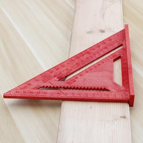 StiNGZjdM 12inch Woodworking Multi-function Triangle Ruler Plastic Right Angle 90/45 Degrees For Cutting Marking Drawing Meaturing