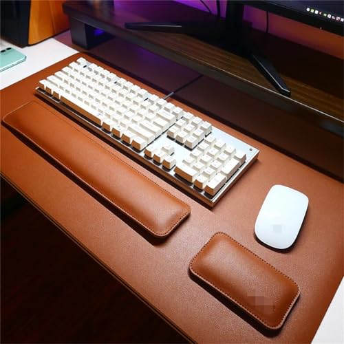 SDREYKUF Sided Leather Wrist Pad, Laptop Mechanical Keyboard, Rest, Palm