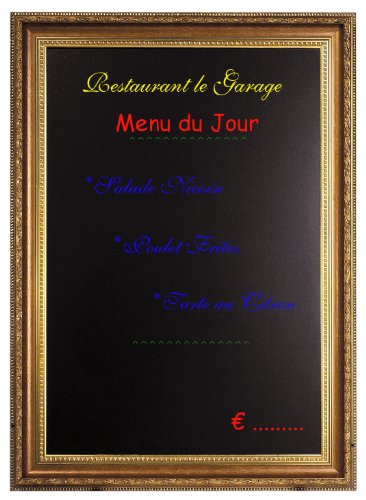 Securit WBC-G-85 Gold Chalk Board, 85 x 65 x 5 cm, Multi-Color, 65x85
