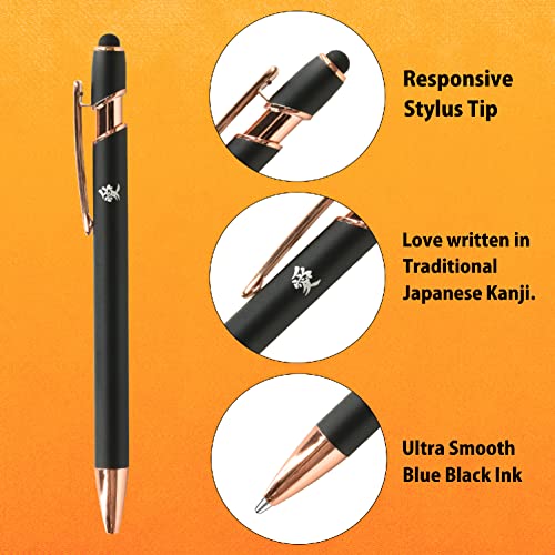 ZENTO Signature Model Ballpoint Pen Champagne Gold 0.7mm Ink Color Black UBZH07.25 With Original Stylus Ballpoint Touch Pen