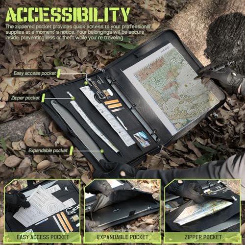 Livans Portfolio Padfolio Binder with Detachable 3-Ring Planner & A4 Paper