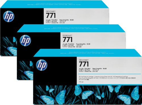 HP 771 Black 771 3-Pack Designjet Ink Cartridges (775-ml) Photo Black