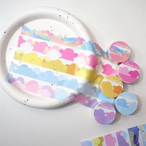 KLJUHGTR Washi Tape Cute Art Decorative Adhesive DIY Scrapbooking Sticker Label Stationery