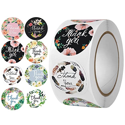 UOHLCX Thank You Stickers Dessert Seal Reward Stickers Wedding Birthday Party Flowers