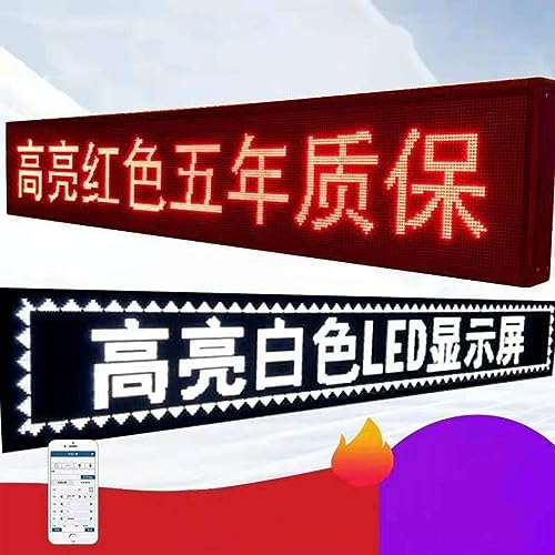 MekUk LED Sign Board Scrolling Message LED Scrolling Sign, LED Scrolling Display with High Resolution Programmable Advertising Message Board for Store, Car, Business, Promotion (Size : 169 * 25cm)