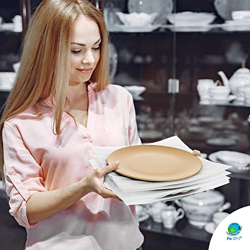 AMIFF White Packing Foam Wrap 12" x 12", Pack of 150 Cushioning Foam Moving Supplies for Dishes and Glasses, Thick Foam for Wrapping, Protective Dish Packing Supplies for Moving Dishes and Glasses