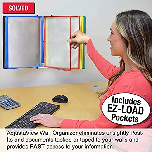 A4 Wall Mounted Flip Display Folder, Poster Flip Book Display, Document Organizer with Clear Pockets
