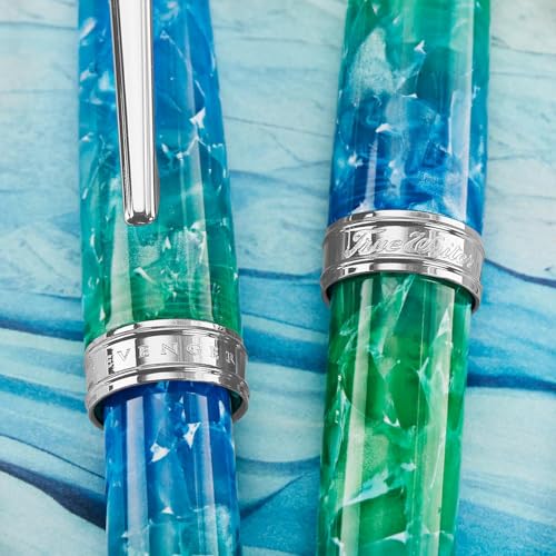 Levenger True Writer Classic Green Grotto Rollerball Pen – Premium Smooth Writing Instrument, Elegant Design for Professionals & Writers