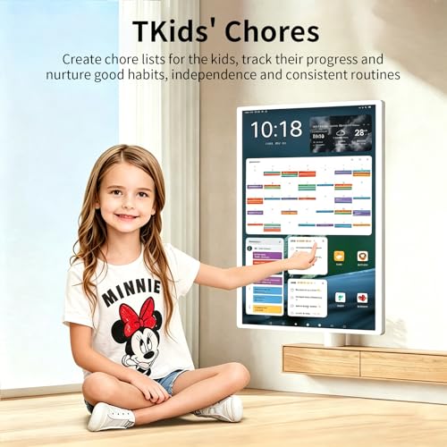 15.6"/21.5"/24"/32" Digital Calendar - Smart Chore Chart & Wall Planner, Electronic Calendar for Family, Meals, Photo Display, Wall/Desk Mount, Touch Screen, Gifts for Women and Men 15.6‘’