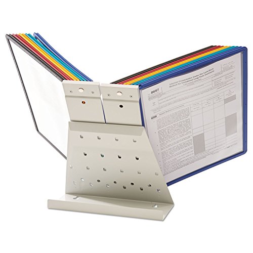 Durable Desktop Reference System, 20 Double-Sided Panels, Assorted Colors