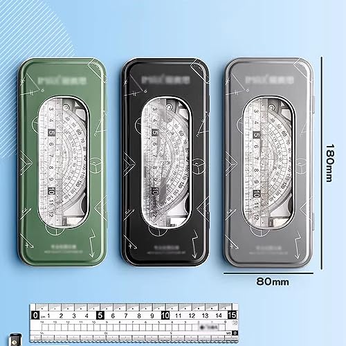 Compass Geometry Tool Math Geometry Kit Set, 8 Pieces, with Storage Box, Student Supplies Drawing Compasses, Including Protractor, Ruler, Compass, Refill, Pen, Eraser Drafting Tools Geometry Tool Set