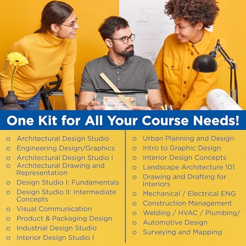 ALVIN Academy Drafting, Drawing and Design Launch Kit | 10 Pieces | Class Tools for Geometry, Architecture and Engineering Students | - Model DDKL1
