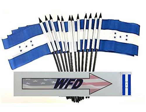 144-Pack Honduras Miniature Desk Flags – 4"x6" Polyester Handheld Waving Flags – Bulk Wholesale for Events, Schools & Decorations
