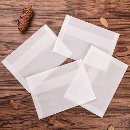 Crystal Clear Transparent Invitation Envelopes - Secure Moistenable Adhesive Seal, Various Sizes for Catalogs, Booklets, Business Materials, Card and Wedding Envelopes. (250 Pc). (6"x9")