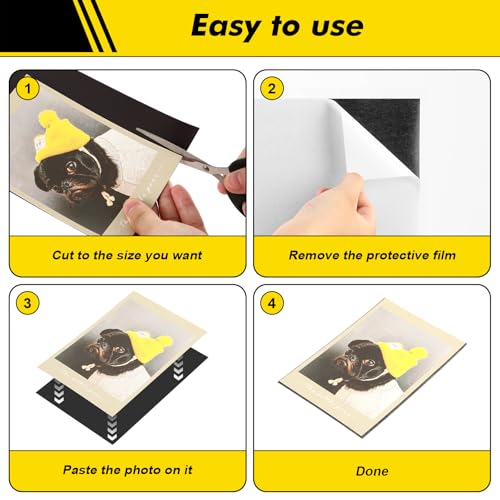 Aertiavty 36 Packs Magnetic Sheets with Adhesive Backing 8.5x11 Inch Adhesive Magnetic Sheets for Dies Storage - 20 Mil Magnetic Contact Paper Peel and Stick, Magnetic Strips with Adhesive Backing