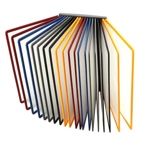Magnetic Flip-Page Folders, 20 Double-Sided Color Display Pockets