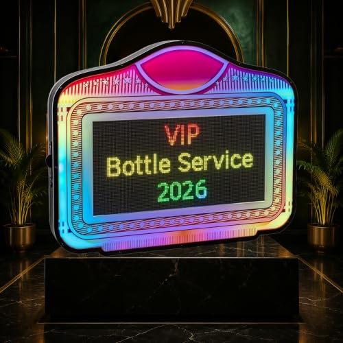 LED Bottle Service Sign for Nightclub Bar Event, Birthday, Wedding, Party
