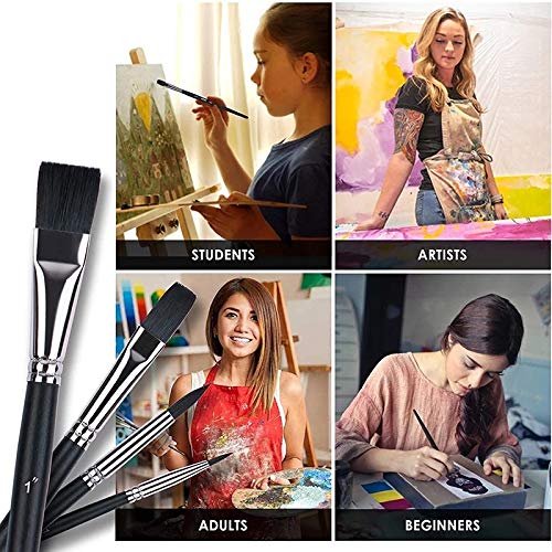 UOHLCX HBJWOV 12PCS Professional Watercolor Paint Brushes Set Artist Synthetic Squirrel Brush Round Tip for Detail, Gouache, Acrylic, Oil
