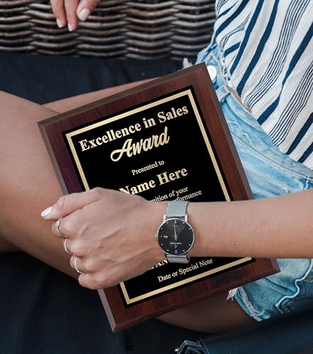 Sales Award Custom Plaque for Excellence in Sales, Top Salesperson Personalized Trophy for Salesperson (9x12)