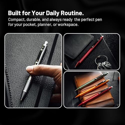 EDC Grafton Black 0.7mm Metal Gel Ink Pen and Mechanical Pencil Set