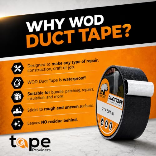 WOD Industrial Grade Teal Blue Duct Tape, 12 inch x 60 Feet
