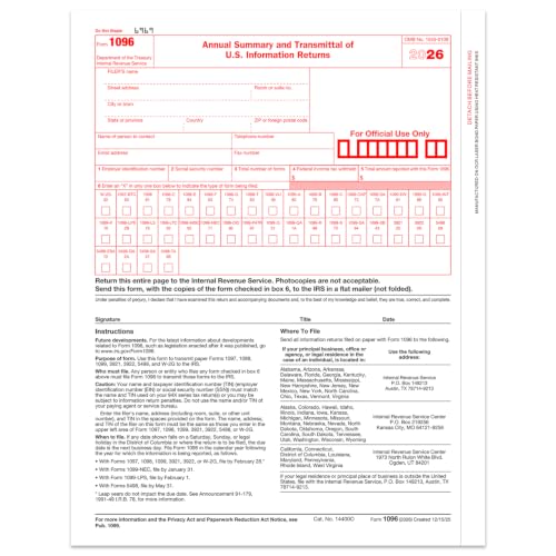 1099 NEC Forms 2026, 4 Part Tax Forms Kit, 25 Vendor Kit of Laser Forms Designed for QuickBooks and Accounting Software, 25 Self Seal Envelopes Included