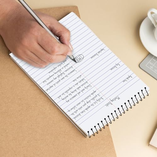 Rosmonde 24 Pack Bulk Steno Pads, 6" x 9", Gregg Rule, 80 Sheets/160 Pages