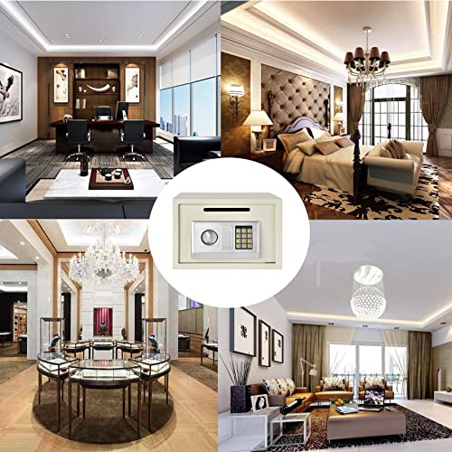 TBLOTYD Home Safe Cash Safety Box Waterproof Wall Mounted Money Deposit Box with Lock Key Home Use Safety Box/35X25X25Cm，35X25X25Cm(16L) White