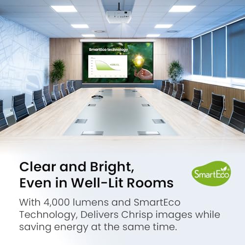 BenQ LH650 Business Projector Laser 1080p 4000 ANSI Lumen, SmartEco Power Saving, REC.709 Wide Color Gamut, USB-C, 10W Speaker, Wireless Projection, Auto Keystone, 2D Keystone, Corner Fit