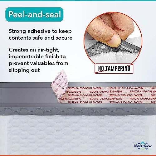 Small Bubble Mailers 4x8, Self Seal Poly Padded Envelopes #000, 500 Pack