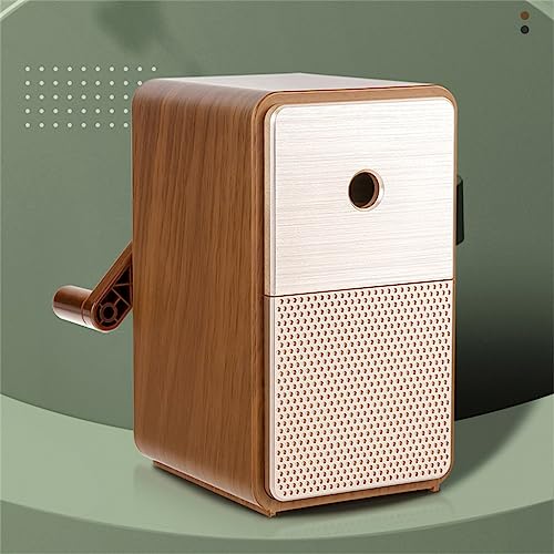 NVEIRGH Retro Speaker Shape Pencil Sharpener Mechanical Classic Model Hand Crank Sharpeners for Different Tip Sizes