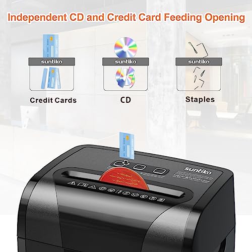 Suntiko 18-Sheet Heavy Duty Cross Cut P-4 Paper Shredder