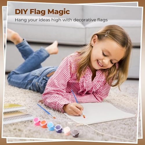 30PCS Blank Canvas Banners - Wall Decorative DIY Wall Display Hanging Flags, Enamel Pin Wall Display Banners for Enamel Lapel Badge Collection