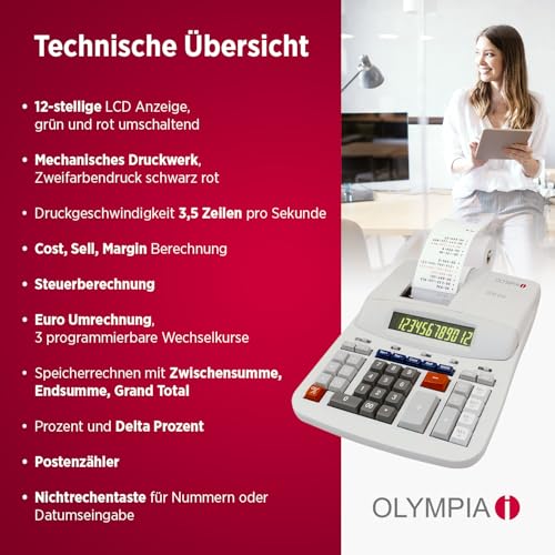 OLYMPIA Desktop Calculator CPD 512