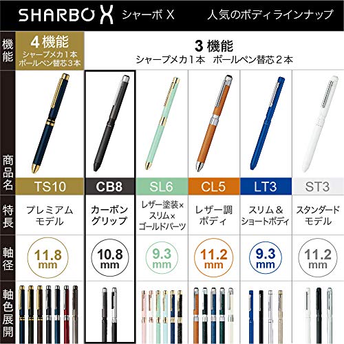 Zebra SB23-CFS Multifunction Pen Sharbo X CB8 Carbon Flash Silver