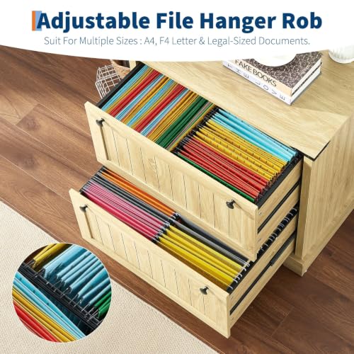 Hoguyexila 2 Drawer Farmhouse Lateral File Cabinet for Home Office