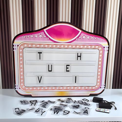 LED Letter Bottle Presenter, VIP Bottle Service Sign, Acrylic Handheld Light Box with Interchangeable Alphabet Kits for VIP Service, Birthday & Celebration Shows