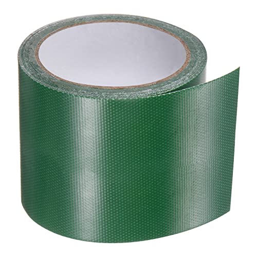 VGGBNG Waterproof Repair Tape for Awning, Multi-Purpose Tarpaulin 3.15" x14.6ft Universal Awning Cloth for Crafts Home Improvement Outdoor, Dark Green